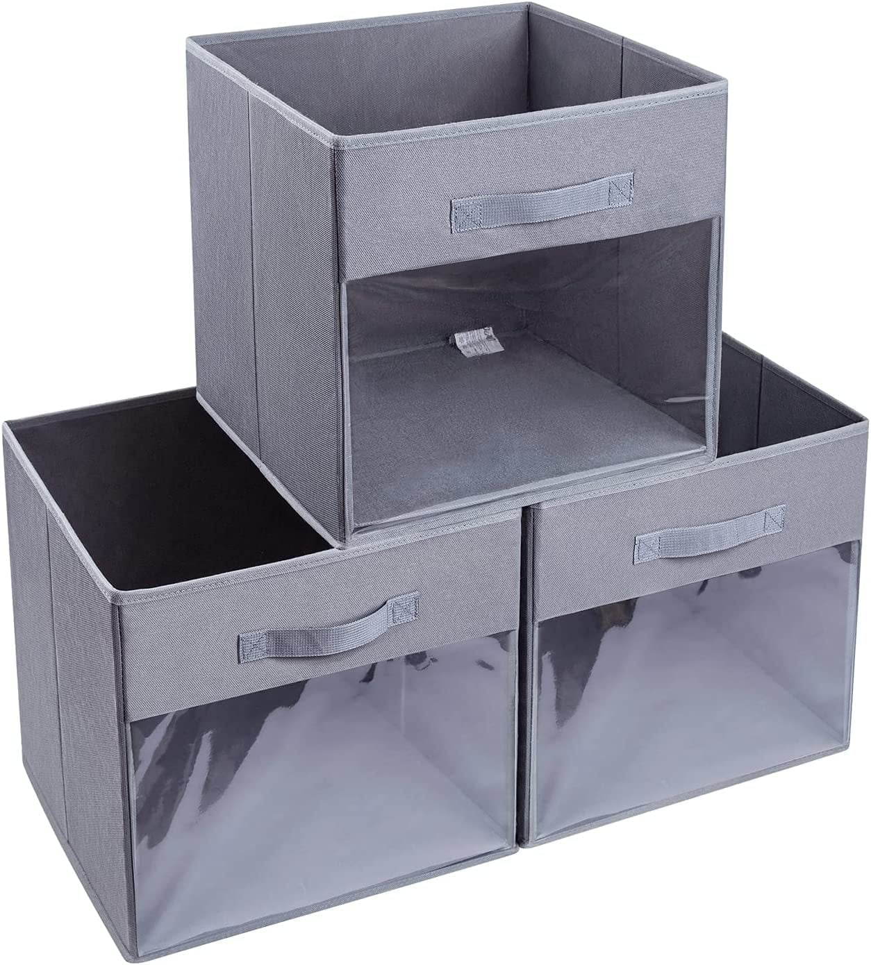 https://i5.walmartimages.com/seo/DIMJ-Storage-Bins-3-Pack-Collapsible-Bins-13-Fabric-Cubes-Boxes-Clear-Window-Closet-Organizer-Handle-Open-Baskets-Home-Wardrobe-Closet-Shelves_9bab852b-7ad0-4b5e-a721-33fccf810e4e.28690f6de0dc20a025367ca577bfc062.jpeg