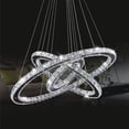 thumbnail image 1 of DIMMABLE Modern LED K9 Crystal Chandelier Pendant Lamp Flush Mount Ceiling Light Fixture - 28", 1 of 5