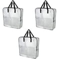 thumbnail image 1 of DIMPA 3 pcs Extra Large Storage Bag, Clear Heavy Duty Bags, Moth Moisture Protection Storage Bags, 1 of 1