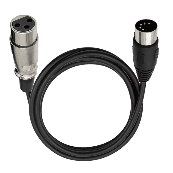 DIN 5 Pin to XLR 3 Pin Audio Cable for Match Music Instruments or Cables with MIDI or XLR DIN 5P Male to XLR Female