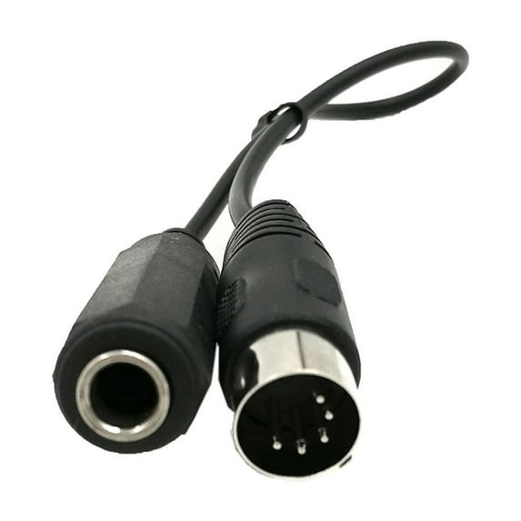 DIN 5Pin to 6.35mm TRS Adapter Cable Extension Line for Musical Instrument