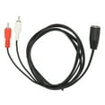 DIN 7 Pin Female to Dual RCA Male Cable 4.9ft Flexible Plug and Play