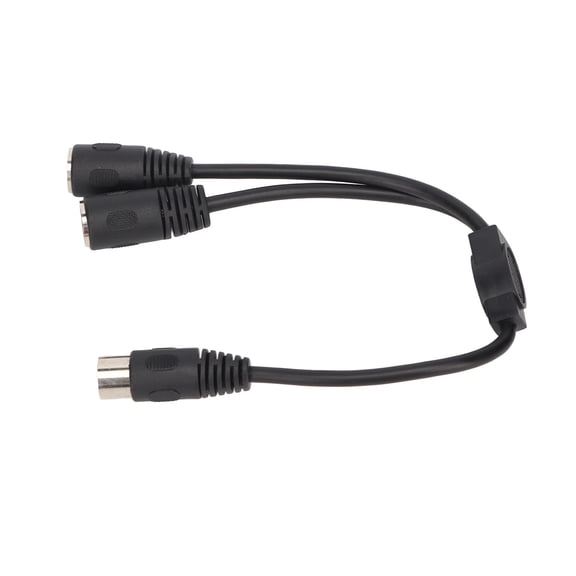 DIN 7 Pin Male to 2 DIN 7 Pin Female Y Splitter Cable, 1.64ft / 0.5m Audio Connection Cord for Professional Sound Systems