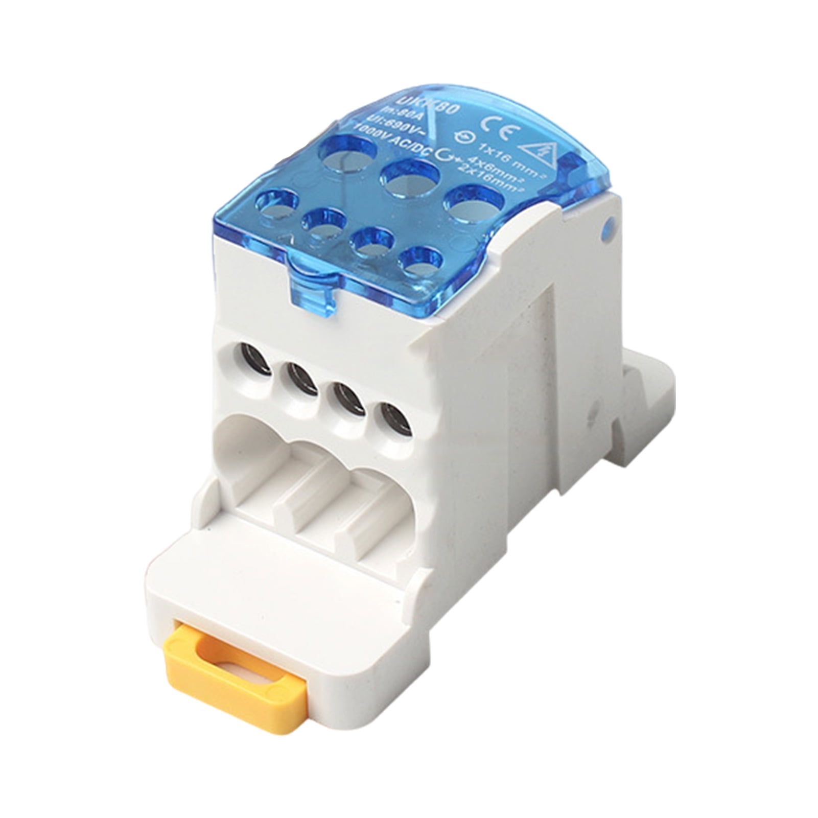 DIN Rail Junction Box - 80A Rated Current, 690V Flame Retardant ...