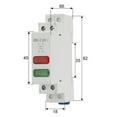 thumbnail image 1 of DIN Rail Mount LED Signal Lamp 220V Indicating Pilot Lights Power Signal Light, 1 of 7