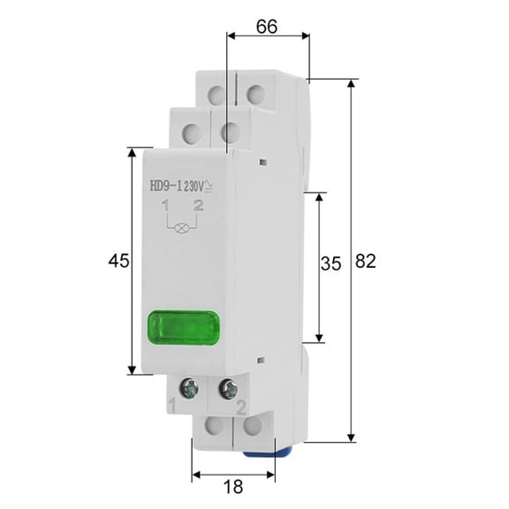 DIN Rail Mount LED Signal Lamp 220V Indicating Pilot Lights Power Signal Light