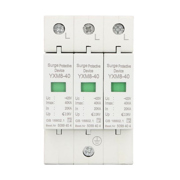 DIN Rail Mount Surge Protective Device, Fast Closing 3P 40Ka 420V Flame Retardant Material Quick Response Time