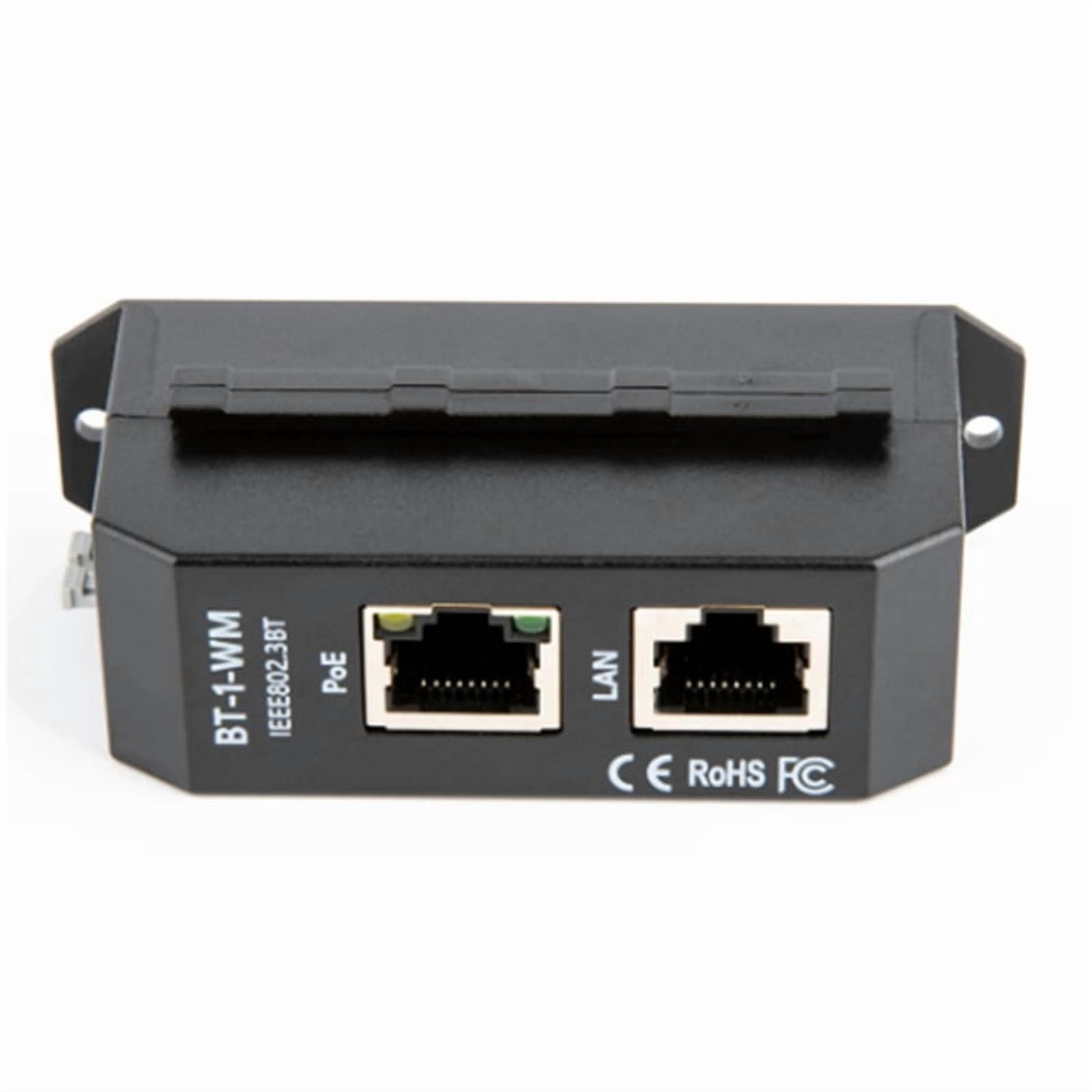 DIN Rail Single Port 2.5 Gigabit PoE Injector 802.3af/At/Bt Negotiation Up to 90W Output PoE++ for PTZ IP Camera,1 * DIN Rail Single Port 2.5 Gigabit PoE Injector