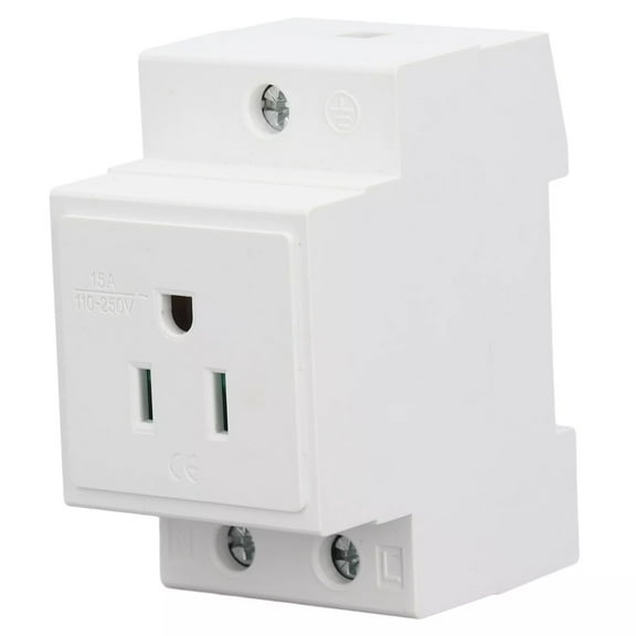 DIN Rail Socket Built In Protective Contact Earthing Contact Outlet For Dist GAW US