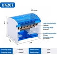 thumbnail image 1 of DIN Rail Terminal Blocks -207/211/215/407/411/415 Modular Distribution Frame Screw Universal Wires Power Terminal Block, 1 of 6