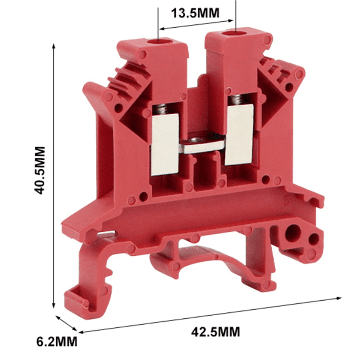 LNSYSNS Eindblok DIN-rail, 5 stuks DIN-spoorwegterminal UK2.5, isolatie en weerstand vlam aarde modulaire DIN-connector, geel en groen, voor projecten, bedrading van apparatuur uit de USLKG2.5-serie