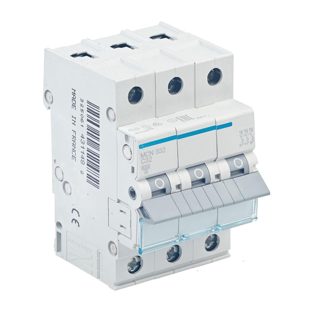 DIN Rails Mount Circuits Breaker 3 Poles Miniature Circuits Breaker 6KA Breaking Capacity Disconnects Switches for Home