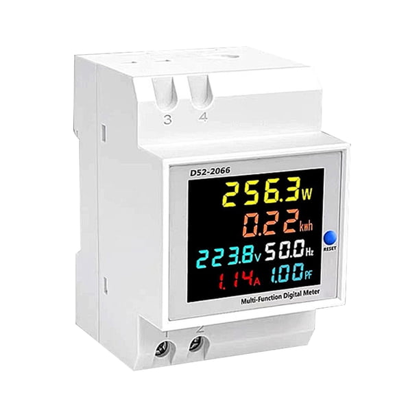 DIN Rails Voltages Current Meter Home Digital Display Electricity Meter Electric Energy Frequency Meter Easy to Install