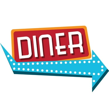 DINER 16" Concession Decal sign cart trailer stand sticker equipment