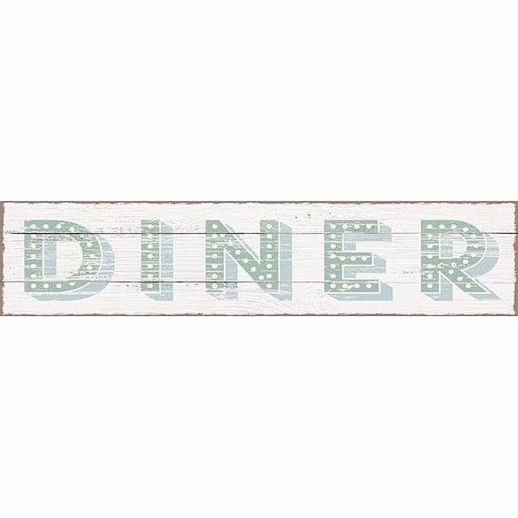 DINER 36x8 Distressed-Wood Box Sign by Sixtrees