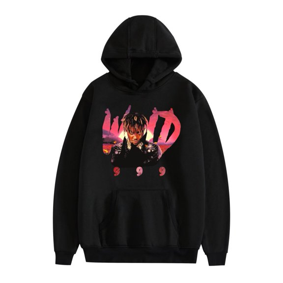 DINGCAI Juice Hoodie Wrld Classic Pullover Hip Hop Street Rapper Casual Sweatshirt,XS,Black1
