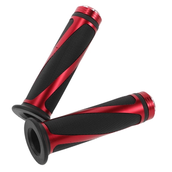 DINHEAROM Replacement Handlebar Grips for Motorcycle Bike Handlebar Grips Red Rubber 1 Pair