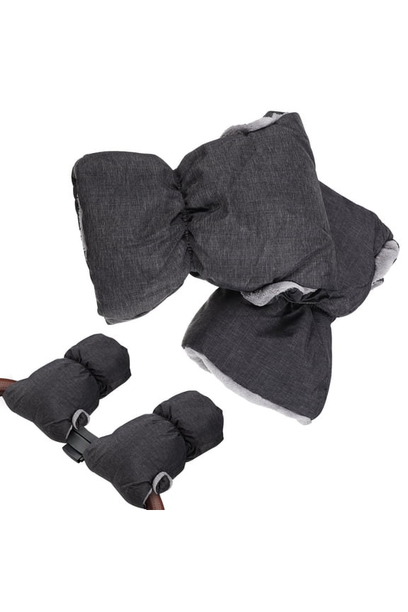 Winter Stroller Mittens 1 Pair with Triple Layer Insulation, 11x9x0.9in, Warm Gloves for Stroller Handles