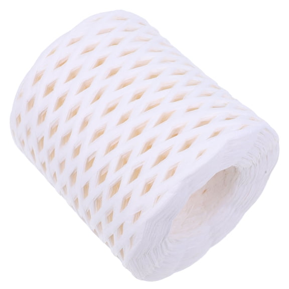 DINHEAROM White Raffia Paper Rope Roll for Crafting, 78.6in Length x 0.16in Width, and Flexible Material