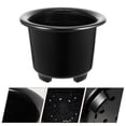 thumbnail image 1 of DINHEAROM 1 Set Black Round Flower Containers for Garden and Yard, 1 of 8