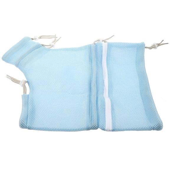 DINHEAROM 1 Set Cat Bathing Bag -Blue Breathable Mesh 18.5x12.6in for Pet Shower and Grooming