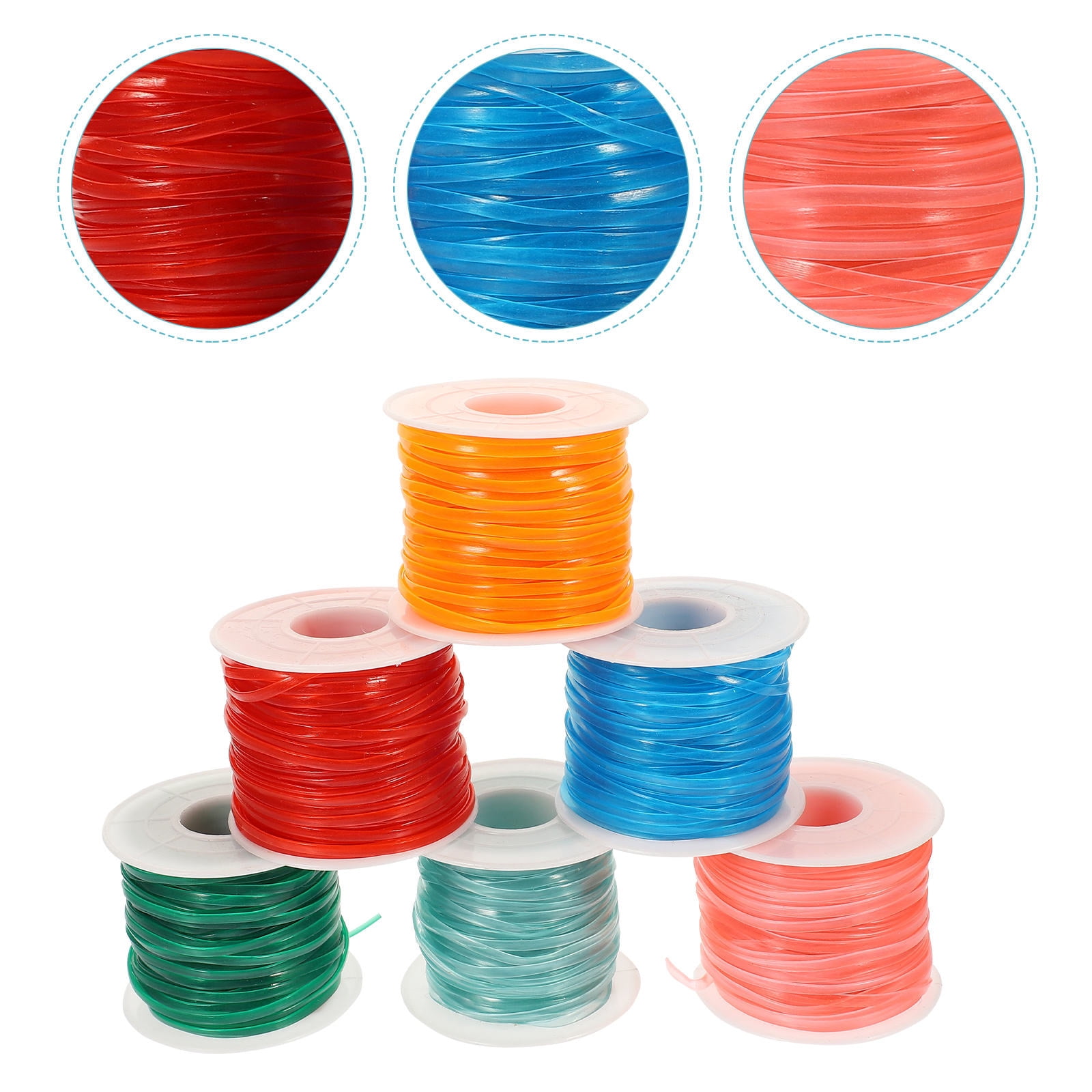 DINHEAROM 1 Set Lanyard String for Crafts Making with Assorted Color and Glow in the Dark Flat Ropes for Diy Projects
