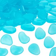 DINHEAROM 100 Pcs High Polish Glowing Pebbles for Home Decoration, Fine Craftsmanship, Ideal for Garden, Aquarium, and Crafts