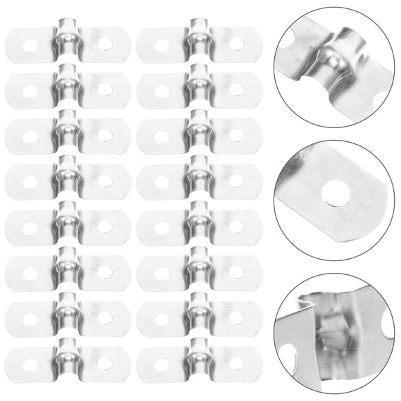 DINHEAROM 100Pcs Stainless Steel U Clamps for Mounting Tube Supports with Anti-Rust Strength