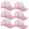 thumbnail image 1 of DINHEAROM 10Pcs Breathable Cap Pink Polyester Mesh Design Breathable Hat For Cycling Jogging Climbing Trips, 1 of 8