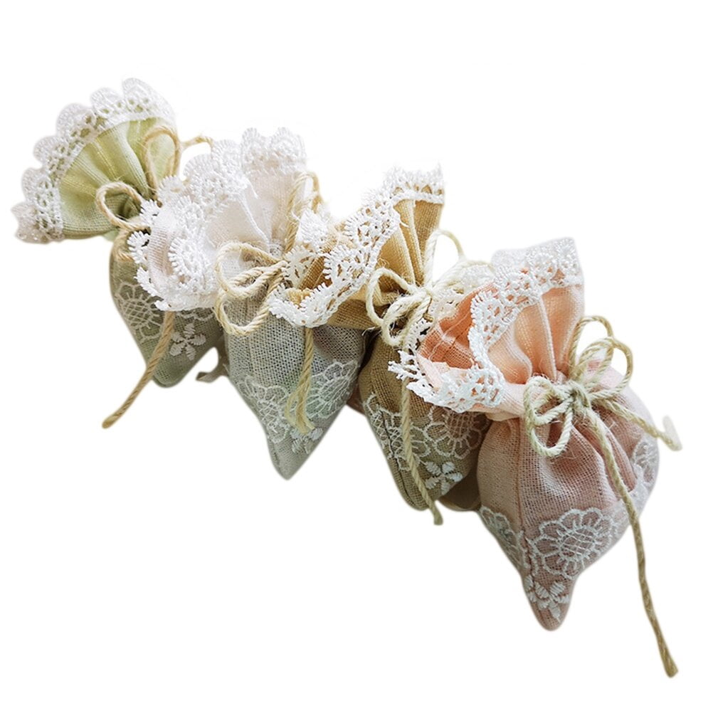 String Cloth Bag DINHEAROM 10Pcs Linen Cloth Drawstring Bags for Wedding Candy and Small ...