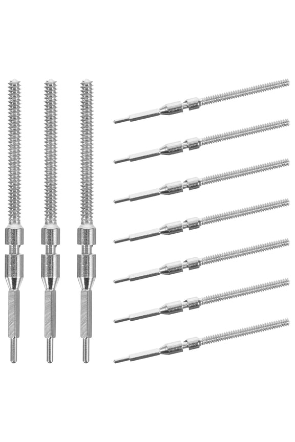 Universal Watch Stems, Metal Winding Stems, Steel, 10Pcs