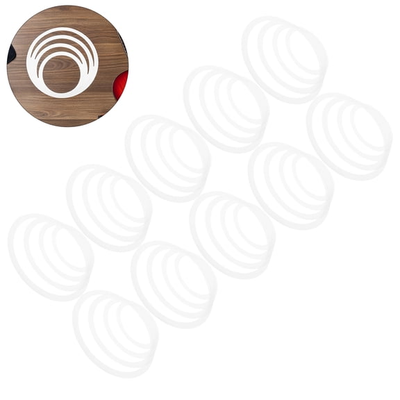 DINHEAROM 12pcs White Polyacid Film Drum Mute Rings for Head and Snare