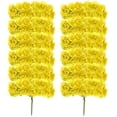 thumbnail image 1 of DINHEAROM 144 Pcs Paper Flowers Decor for Home and Office Yellow Round Petals with Realistic Design, 1 of 8