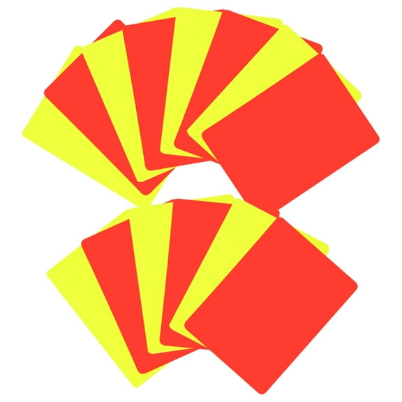 DINHEAROM 14Pcs Referee Cards Soccer Referee Yellow and Red for Professional Standard Game Management