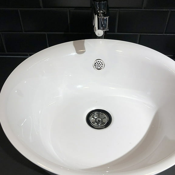 DINHEAROM 15Pcs Chrome Plated Sink Overflow Rings For Kitchen Accessories 3x3x1.5in