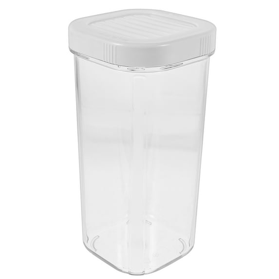 DINHEAROM 1Pack Airtight Flour Container Cylindrical White Pet 8.25x3.54x3.54in For Home Use