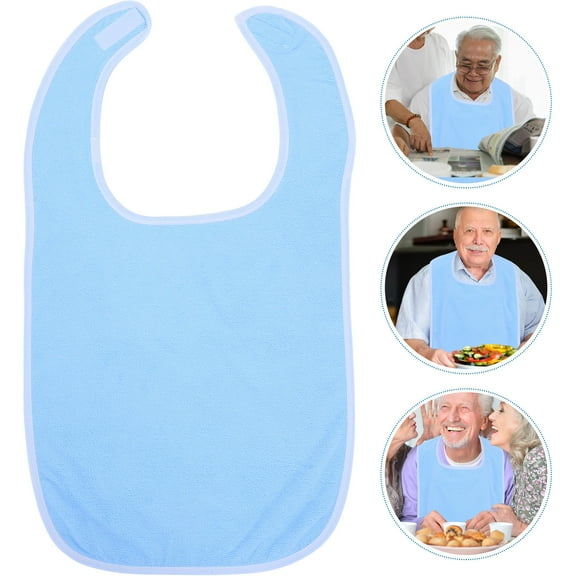 DINHEAROM 1Pack Cotton Food Spill Prevention Bibs for Women 11.8X18In