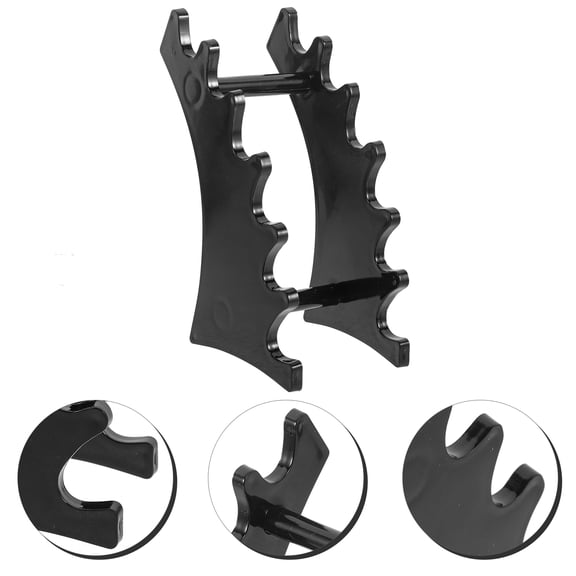 DINHEAROM 1Pack Makeup Brush Dryer Stand Fashionable Black Plastic for Cosmetic and Nail Art Brushes in Salons