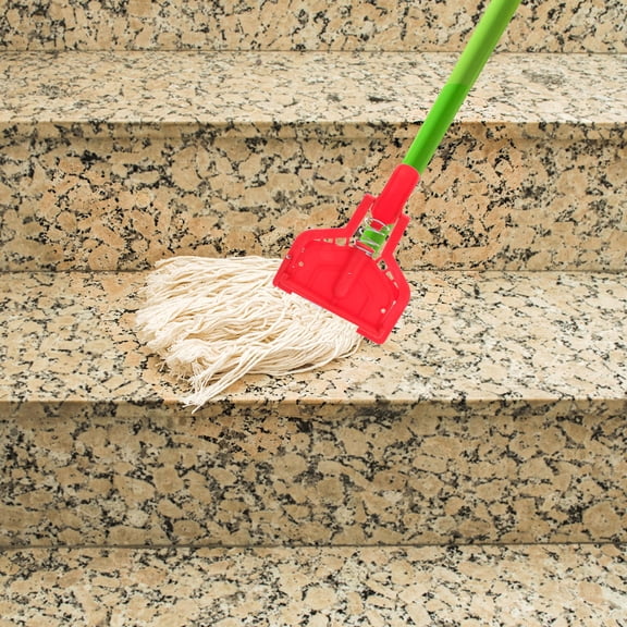 DINHEAROM Red Mop Clamp with Detachable Spring Mechanism, 1 Pack for House Cleaning and Commercial Use