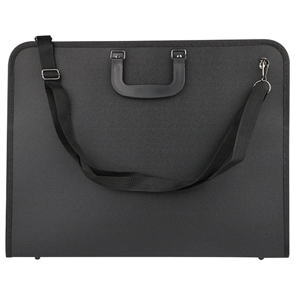 DINHEAROM Black Art Storage Bag with Handle Durable Oxford Fabric Portable Artist Drawing Bag