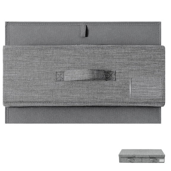 DINHEAROM 1Pack Storage Bin Under Bed Grey Fabric Soft Storage Bins For General Users