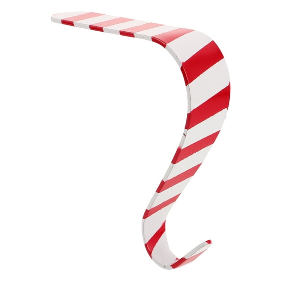 DINHEAROM 1Pack Striped Christmas Decoration Hook Iron Stocking Hanger for Holiday Decor