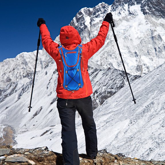 DINHEAROM 1Pc Hiking Essentials Multi Nylon Backpack for Outdoor Travel and Biking 16.51X8.65X3.14in