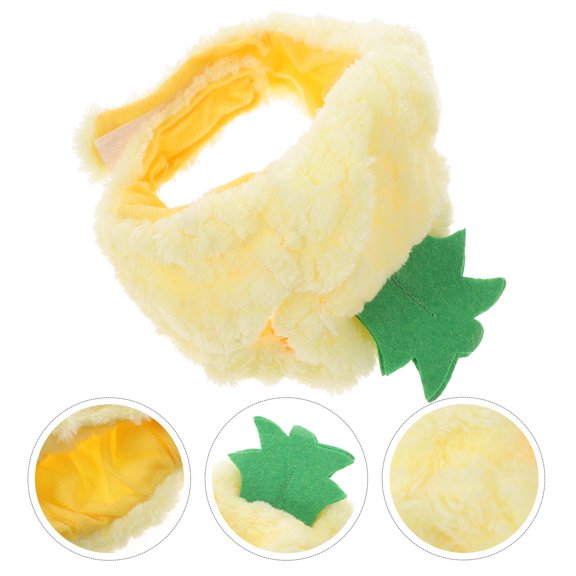 DINHEAROM Yellow Pineapple Pet Headband Soft Comfortable Fabric for Cats