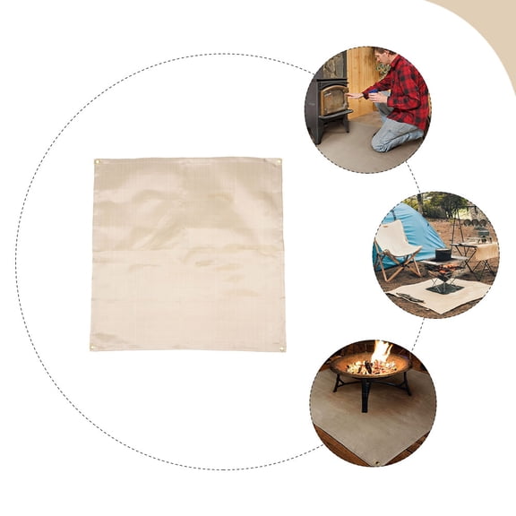 DINHEAROM 1Pcs Aluminum Foil Fire Retardant Blanket Prevents Accidents for Patio Use 95x80in