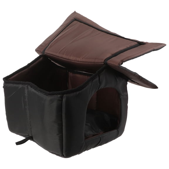 DINHEAROM 1Pcs Cat House Weatherproof Cozy and Comfortable Design 15.72x14.93x13.76in