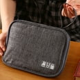 thumbnail image 1 of DINHEAROM 1Pcs Grey Cloth Portable Cable Organiser Bags for General Users, 1 of 8