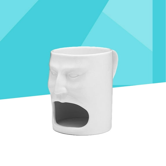 DINHEAROM 1Pcs Mug Cup with Cookie Place for Breakfast and Afternoon Tea Use