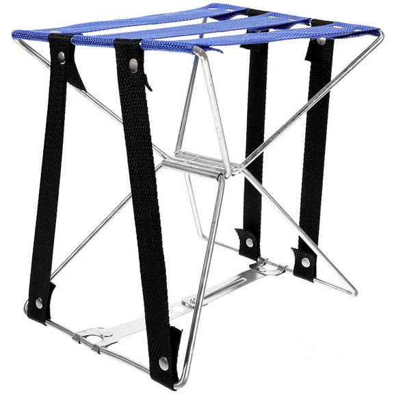 DINHEAROM 1Pcs Portable And Compact Stool For Outdoor Events Blue Color And Metal Frame