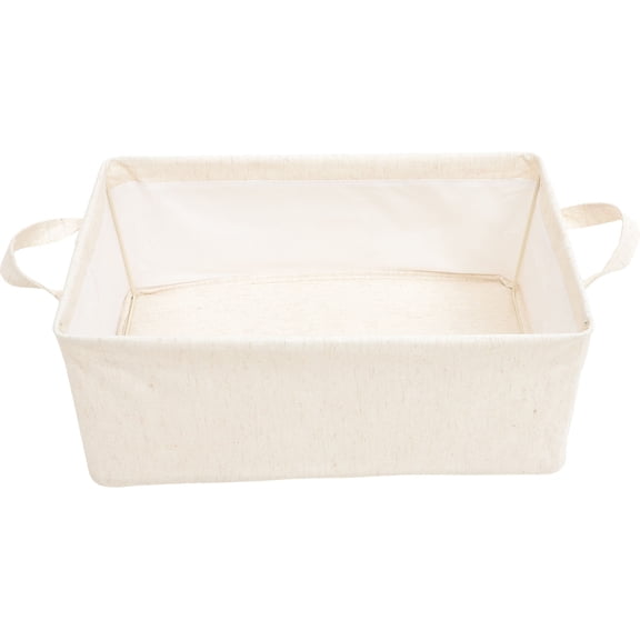 DINHEAROM White Rectangular Cloth Storage Bag for Clothes and Books, Organizer for Home Use, 1 Piece